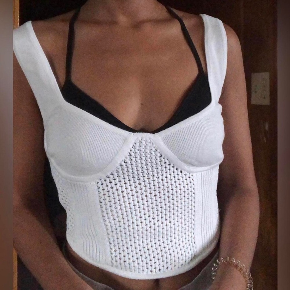 UO Zelma Knit Corset Tank Top